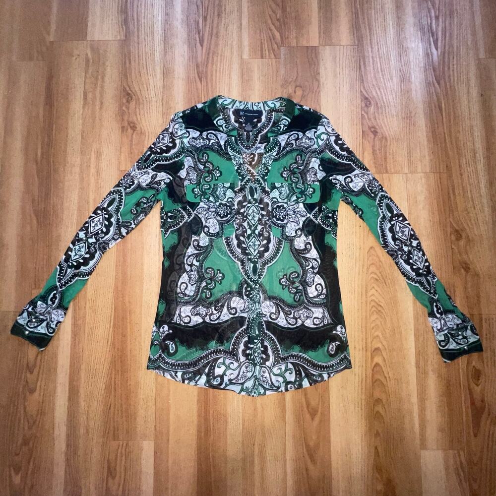 Vintage International Concepts Sheer Boho Blouse